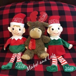 Custom Listing- 6 PERSONALIZED Elf Plush Stocking Stuffers